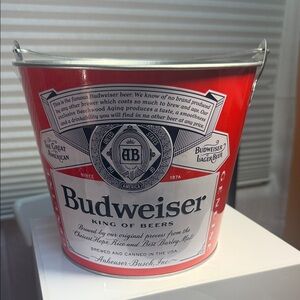Budweiser Red Beverage Bucket